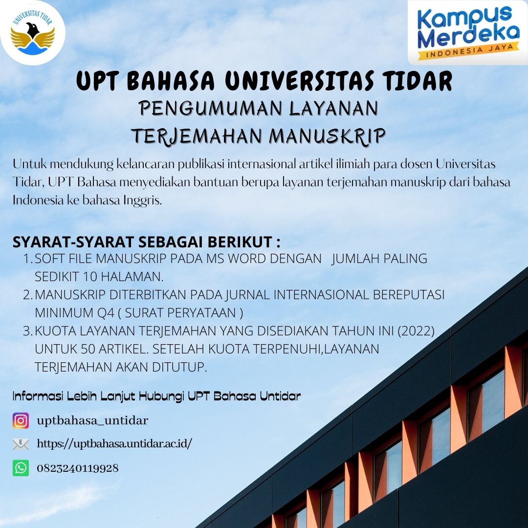 UPT BAHASA UNIVERSITAS TIDAR